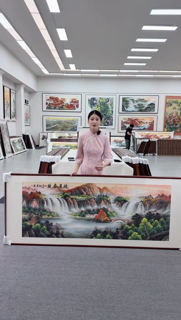 国画手绘  鸿运当头 219*88