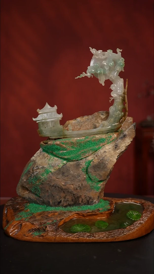 未镶嵌摆件翡翠天空之城