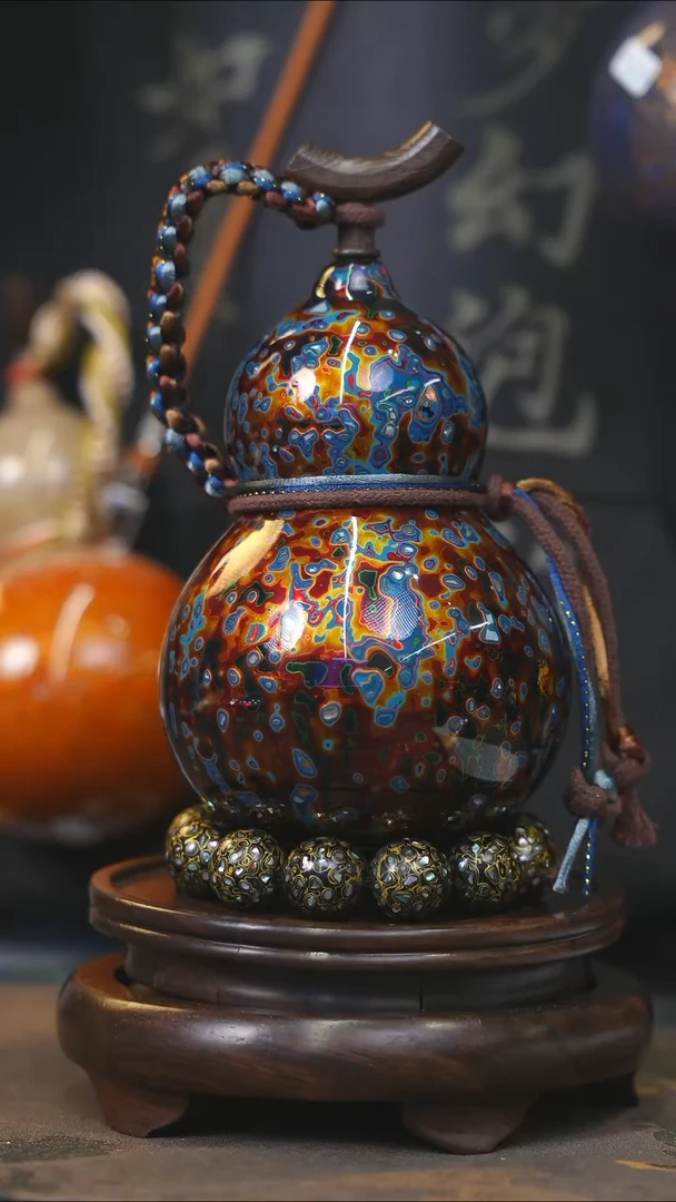 【闪购商品】YD231漆艺酒葫芦不包手串及旋转底座