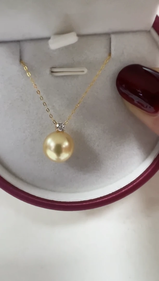 【闪购商品】海水珍珠吊坠18K金镶嵌10-11mm年末福利