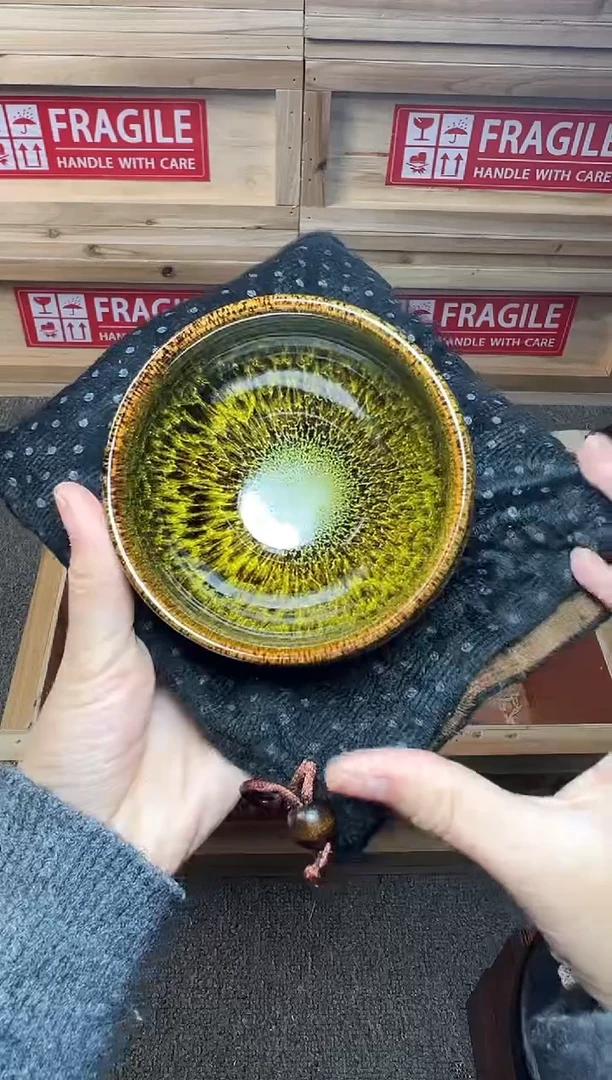 茶盏玉毫 建窑建盏主人杯