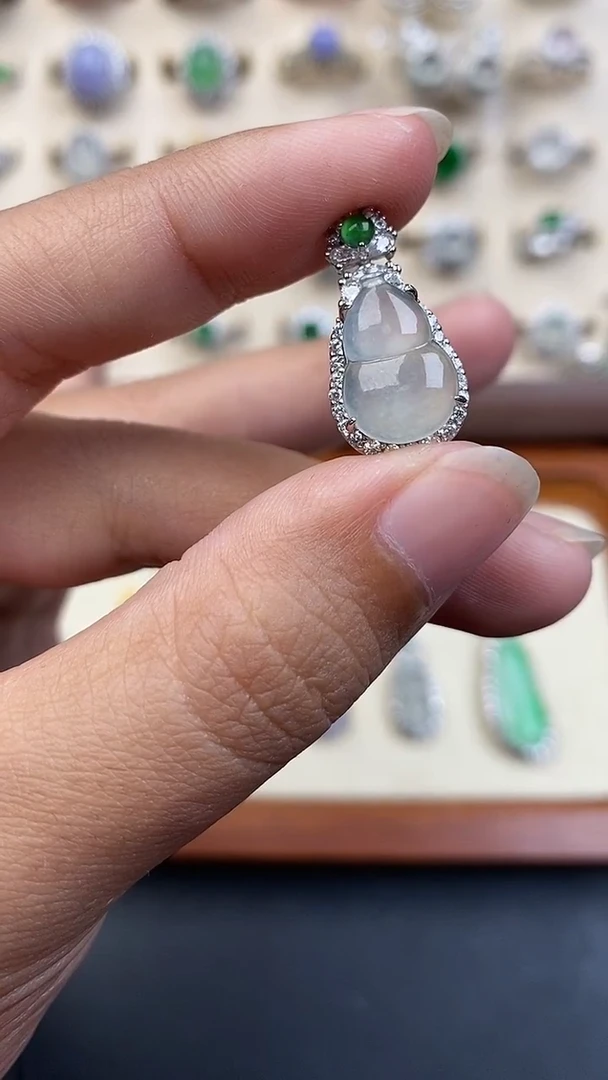 银S925镶嵌定制翡翠568585