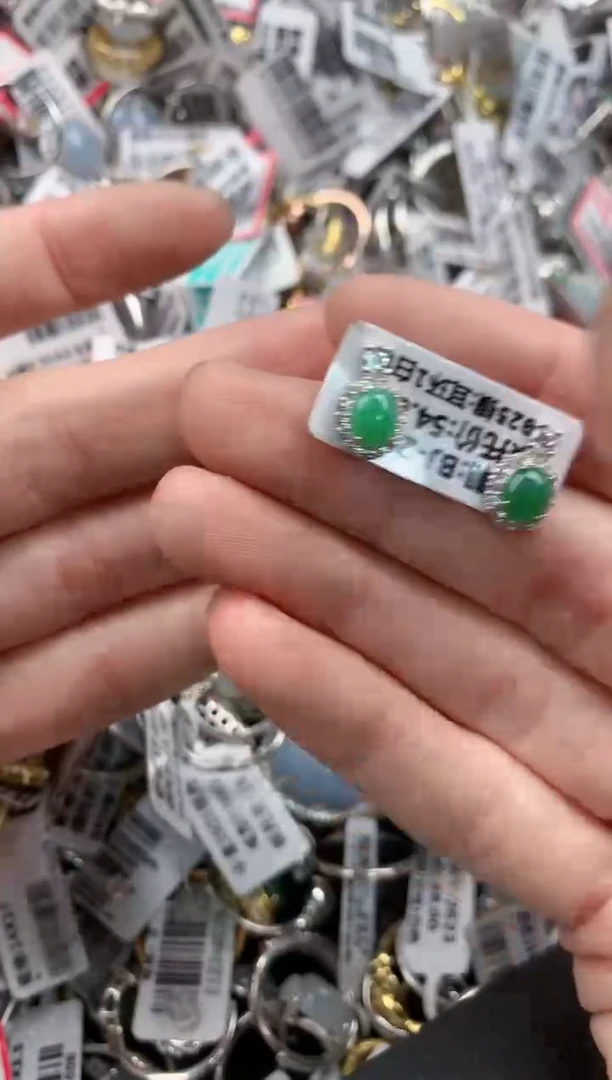 银S925镶嵌戒指翡翠3333----10
