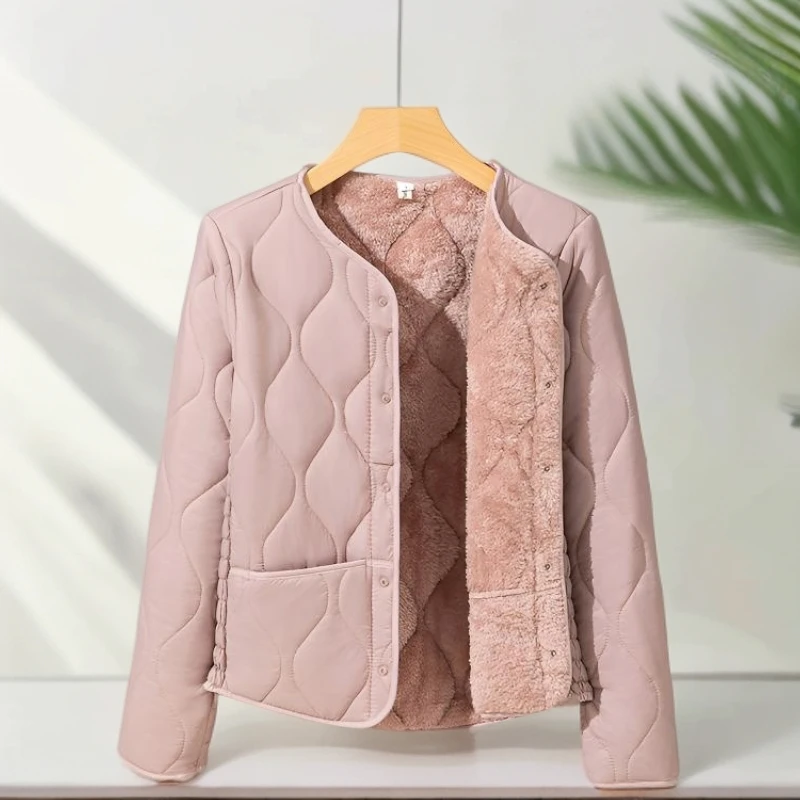 冬季洋气女士棉服修身显瘦时尚棉袄中年女短款轻薄百搭贴身小棉袄