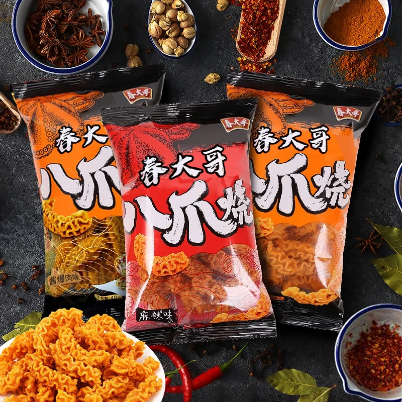 【酥脆八爪烧】麻辣味酱爆42g小吃香锅巴休闲追剧零食怀旧香酥美味