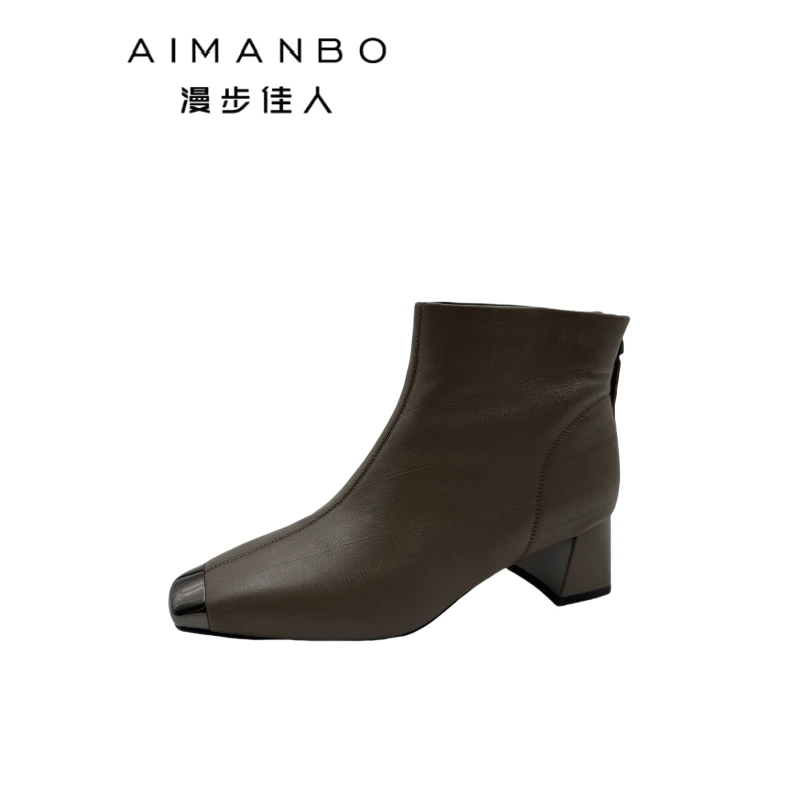 STROLLBEAUTY/漫步佳人673163417E秋冬简约尖头高跟短靴