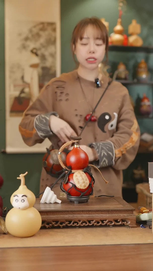 【闪购商品】252号精品天然大漆工艺防渗内胆酒葫芦~