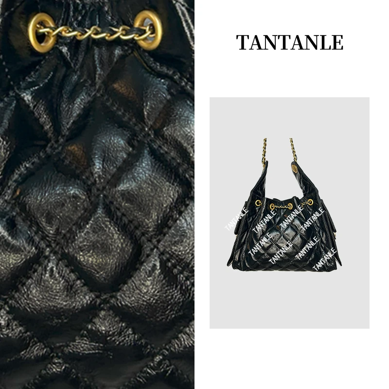 高定单肩手提经典时尚轻奢女包黑色25bag