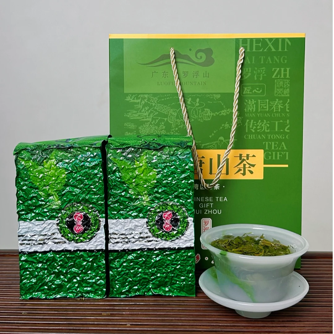 正宗柏塘山茶禾花茶秋茶茶婆手工炒茶客家炒青绿茶惠州博罗特产