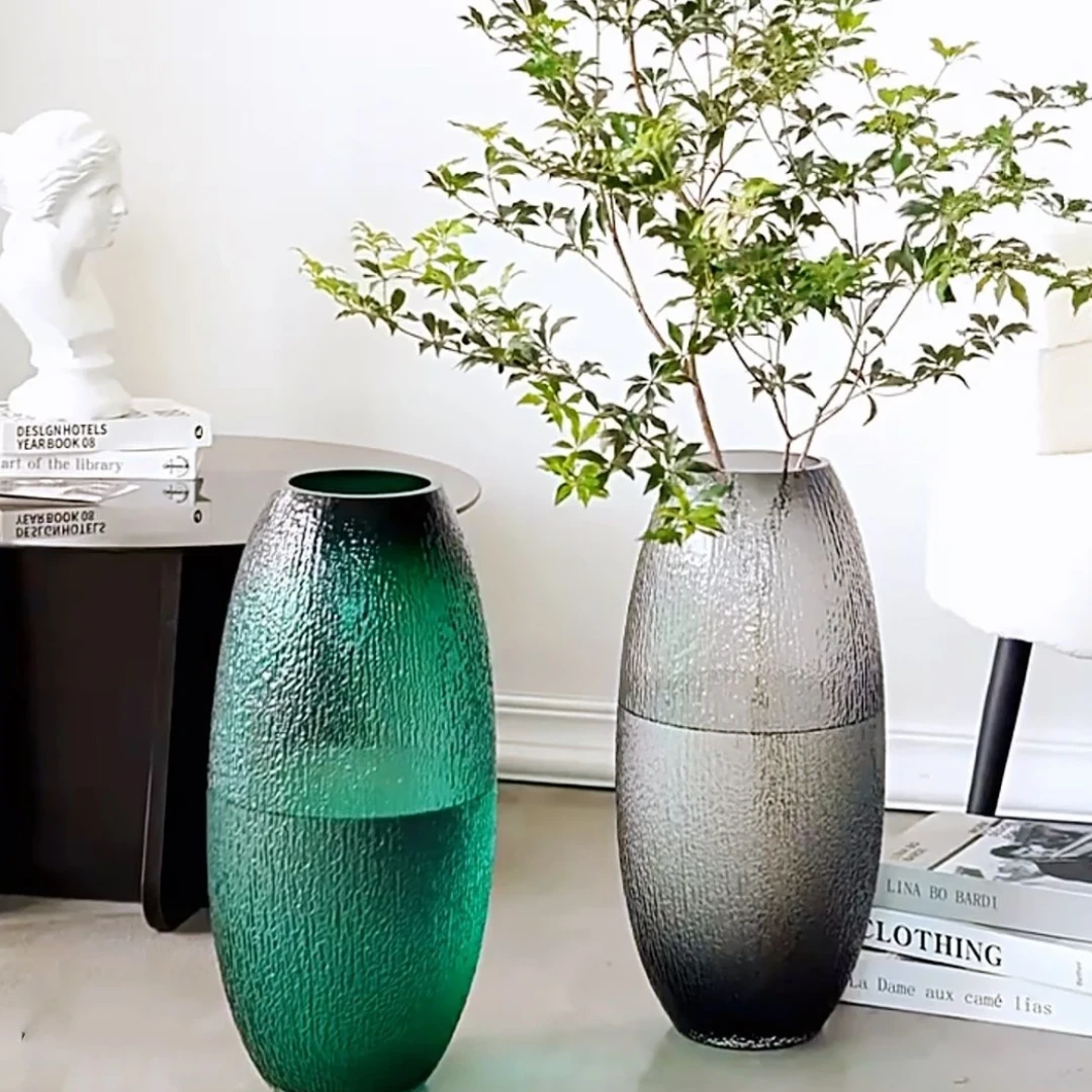 大号花瓶落地重工玻璃水培富贵竹马醉木吊钟桌面原创网红款高品质