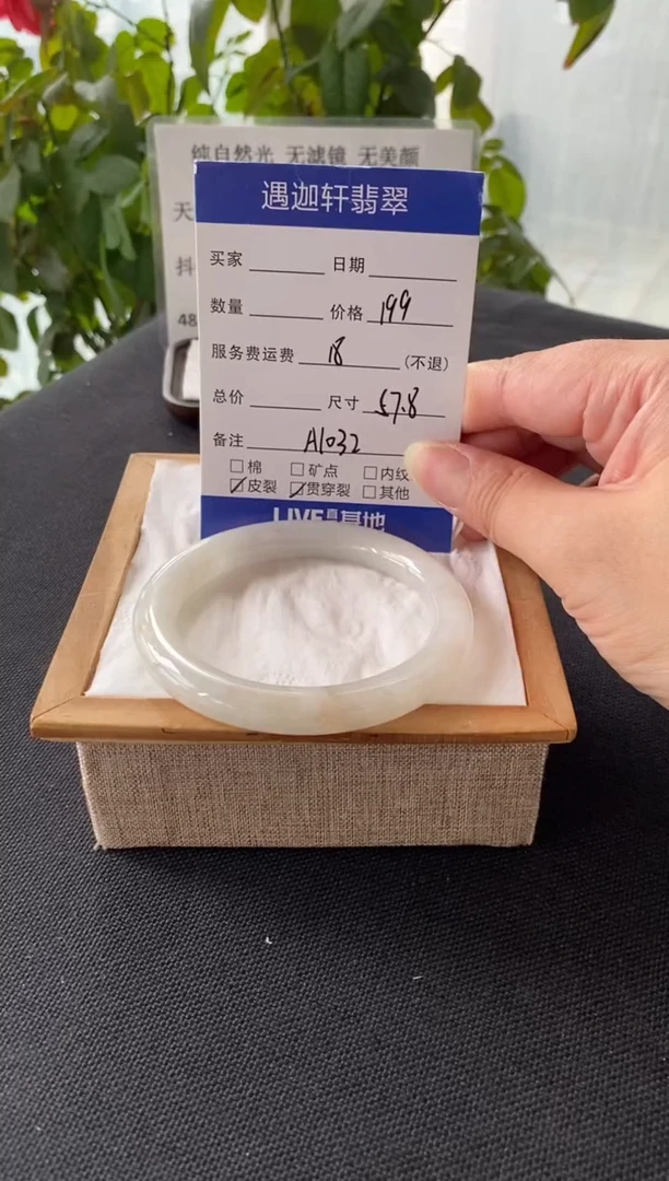 未镶嵌手镯翡翠A1032编码