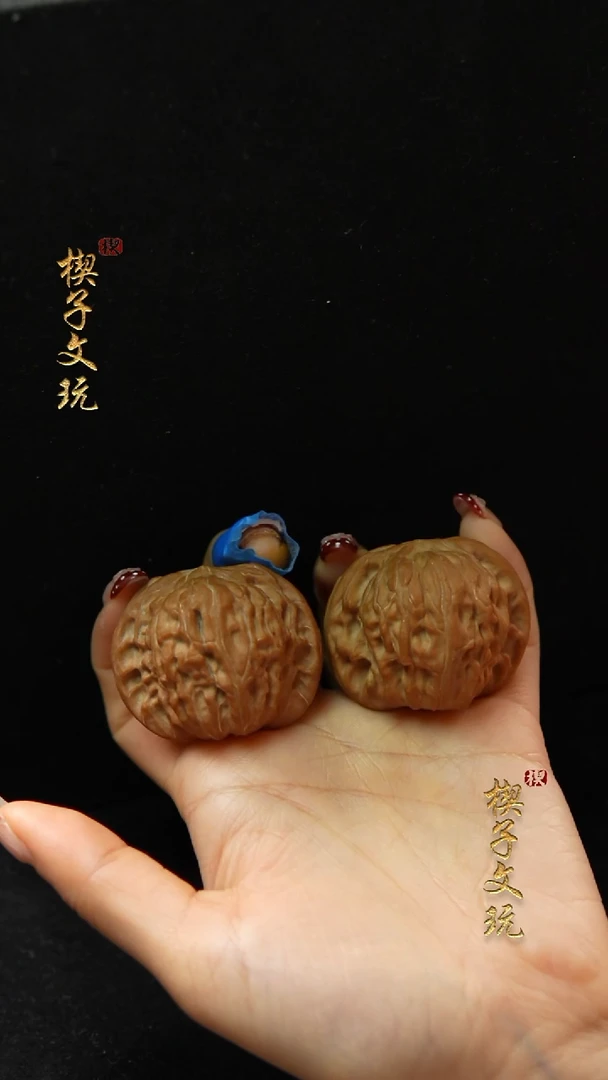 把件文玩核桃房山一代水晶正磨 超级正 全品无修 40mm