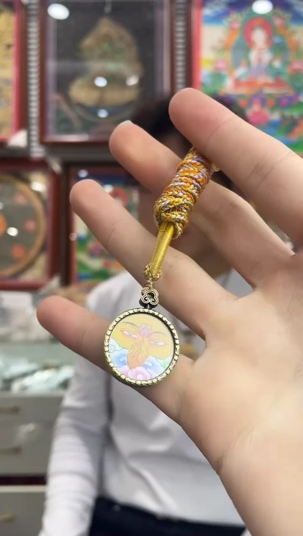 吊坠纯手绘唐卡（非质量问题 不退不换） 文殊老师