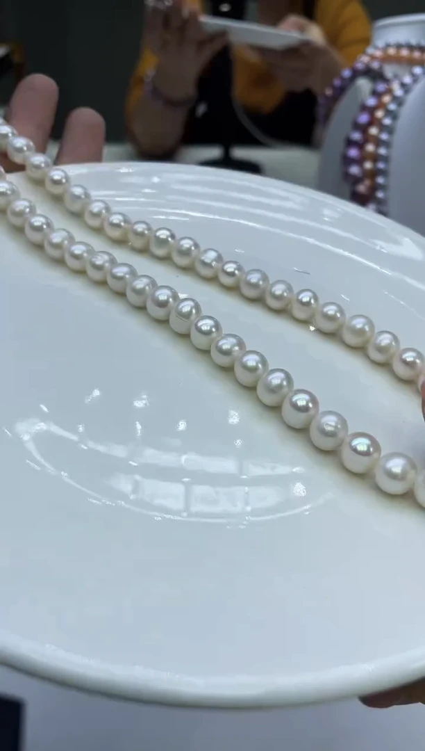 未镶嵌项链淡水珍珠白色系项链