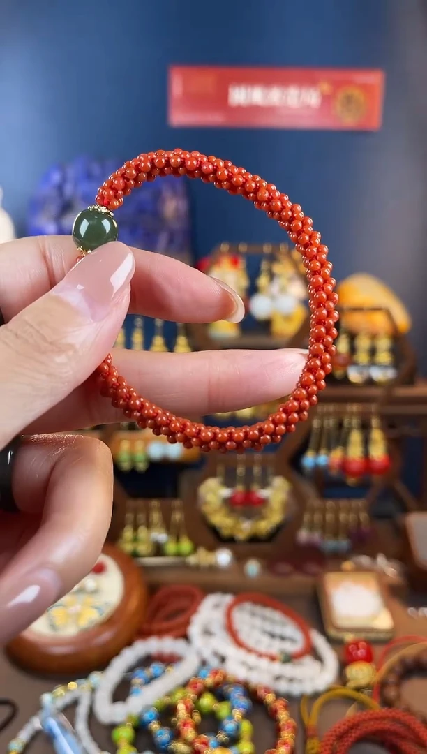 未镶嵌南红玛瑙挂件平**乐，南红手串