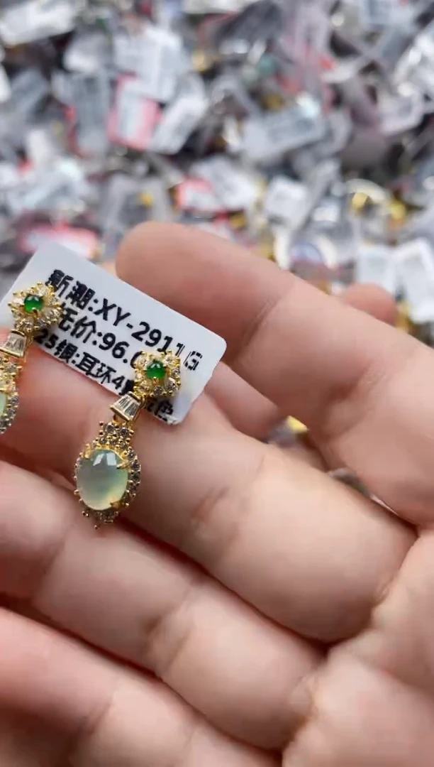 翡翠戒指银S925镶嵌4444     4