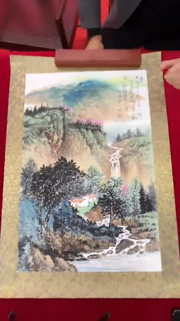 国画梁永琳-2.7平尺-山水-带小书