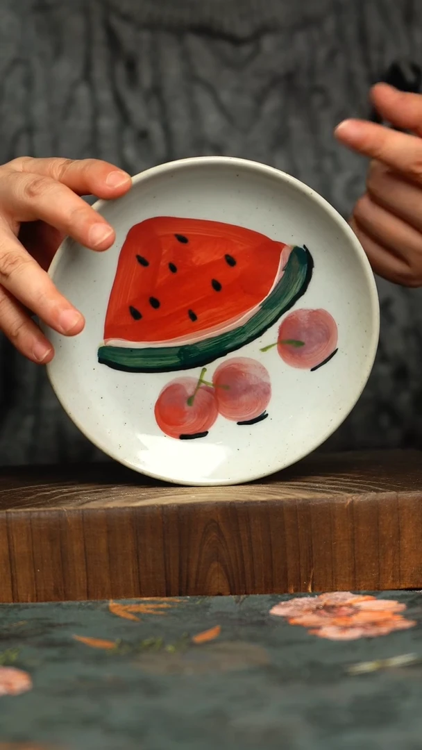 杯釉下彩手工手绘同款陶器