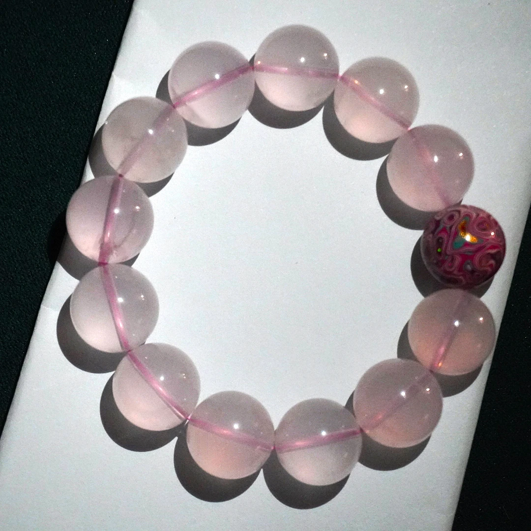 莫小奇严选——大漆粉水晶手链（多样性发其一）