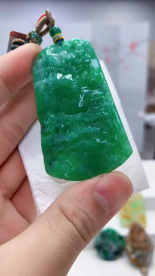 定制翡翠未镶嵌5158bb-毛货挂件103