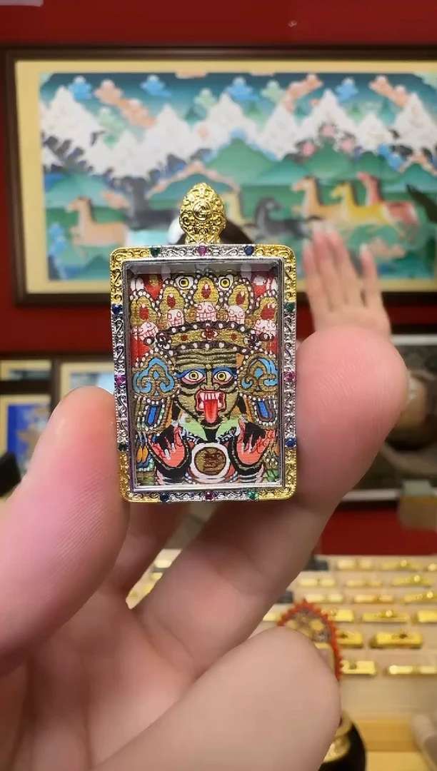 吊坠扎老师-热贡纯手绘周毛