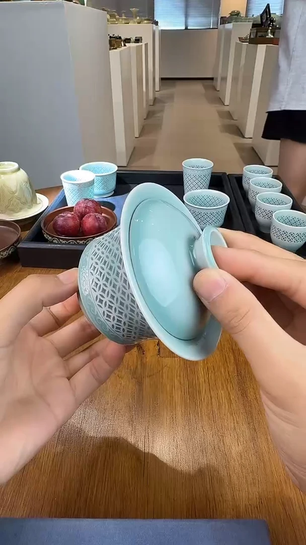 青瓷手工茶器包邮