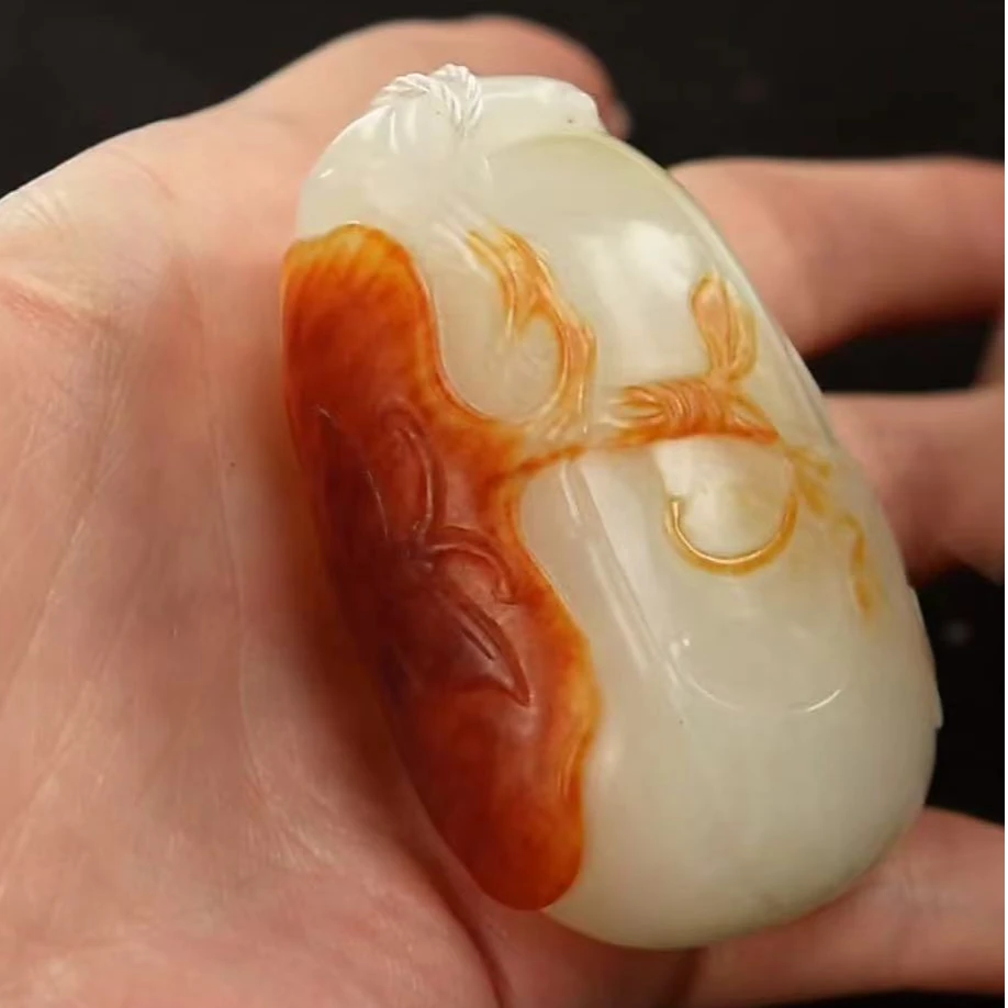 和田玉/瓜瓞延年手把件