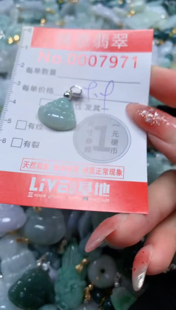 翡翠未镶嵌吊坠(不含链)7971