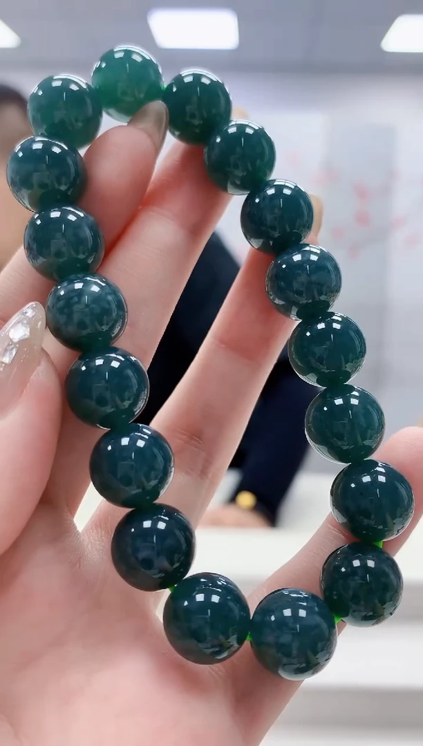 未镶嵌定制翡翠4898jw-毛货手串98