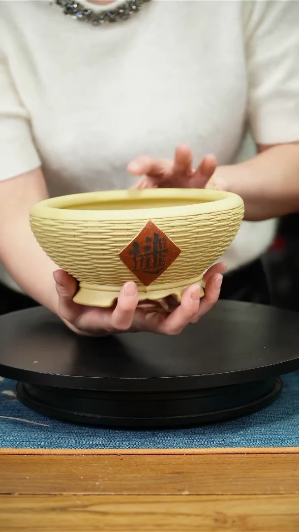 紫砂花盆李超紫砂兰花盆