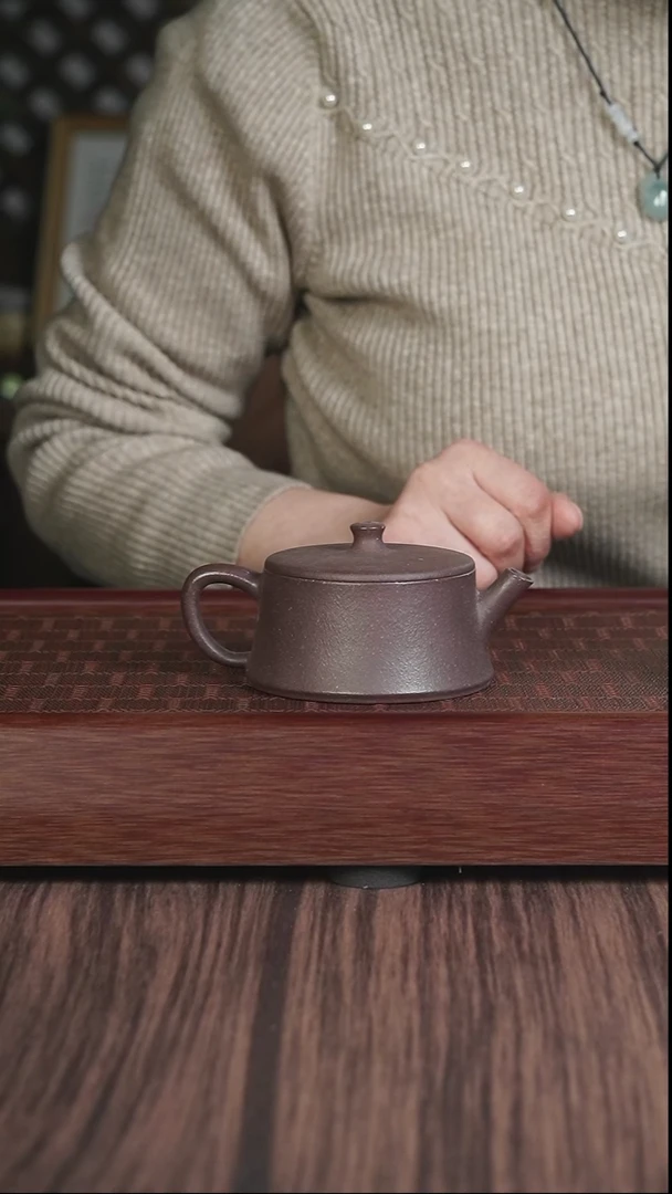 【闪购商品】紫砂茶壶满砂天青云柱