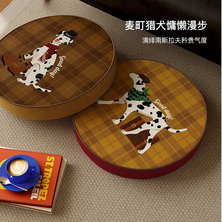 猎犬巡游记中古风蒲团客厅地上看书坐垫高级感懒人坐墩家用跪拜垫