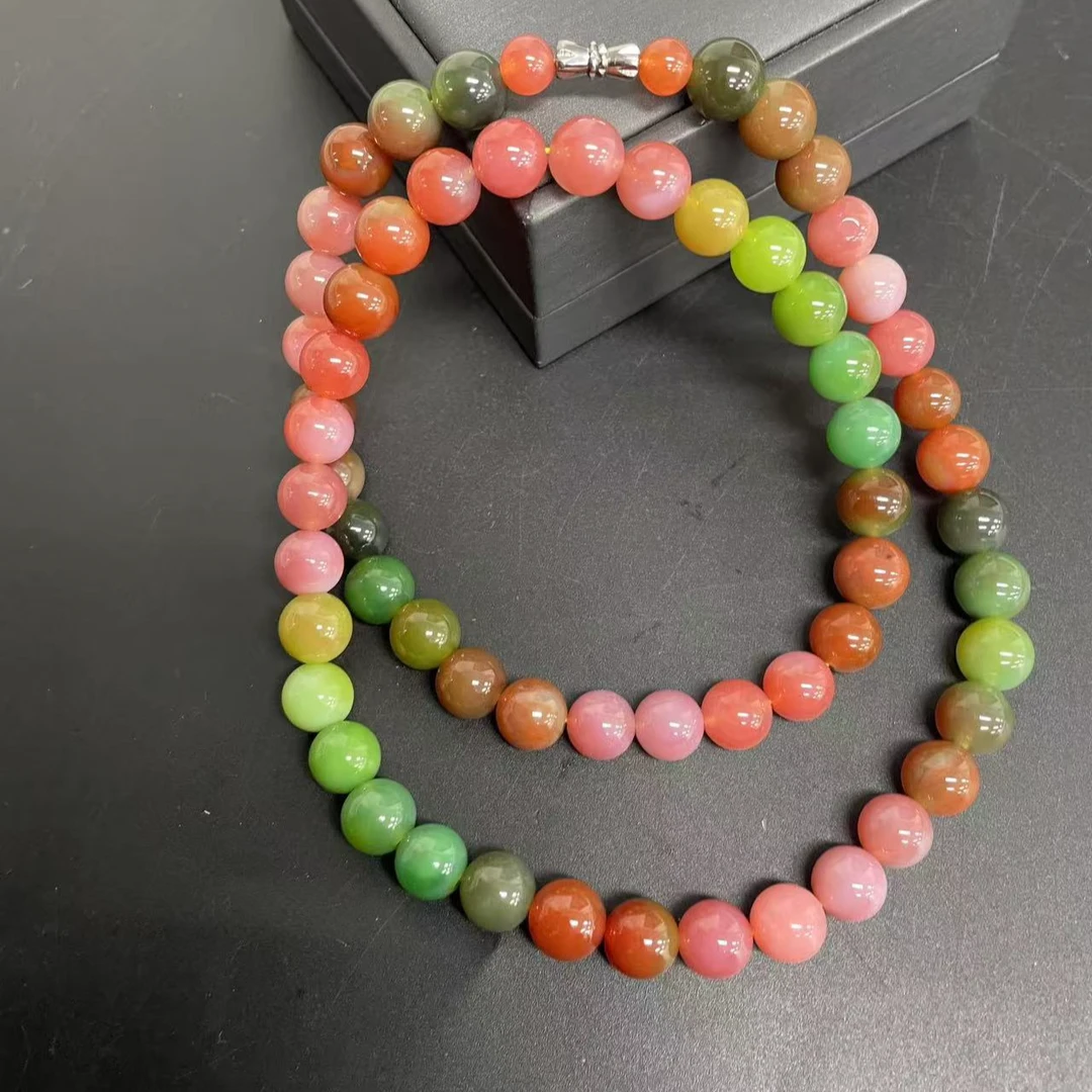 【小杰推荐】七彩多宝盐源圆珠项链 （多样性发其一）10487