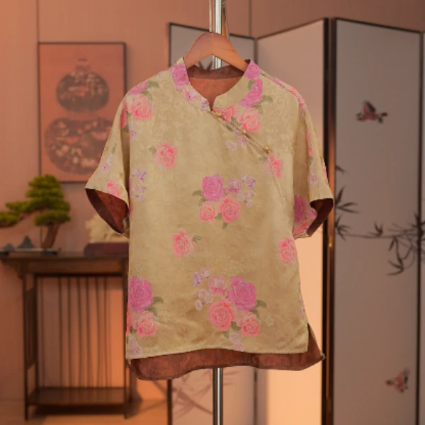 【玫瑰花海】双面双穿新中式国风气质衬衫上衣小衫