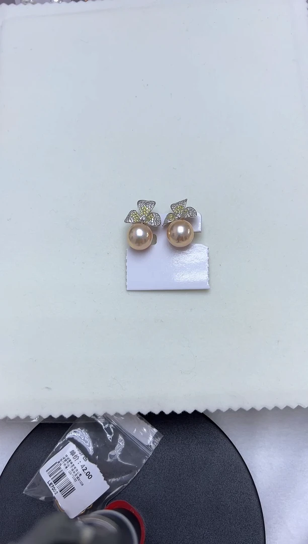 【闪购商品】海水珍珠耳饰银S925镶嵌淡水s925银耳环