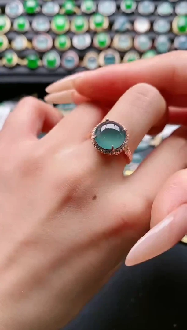 【闪购商品】翡翠戒指银S925镶嵌1111