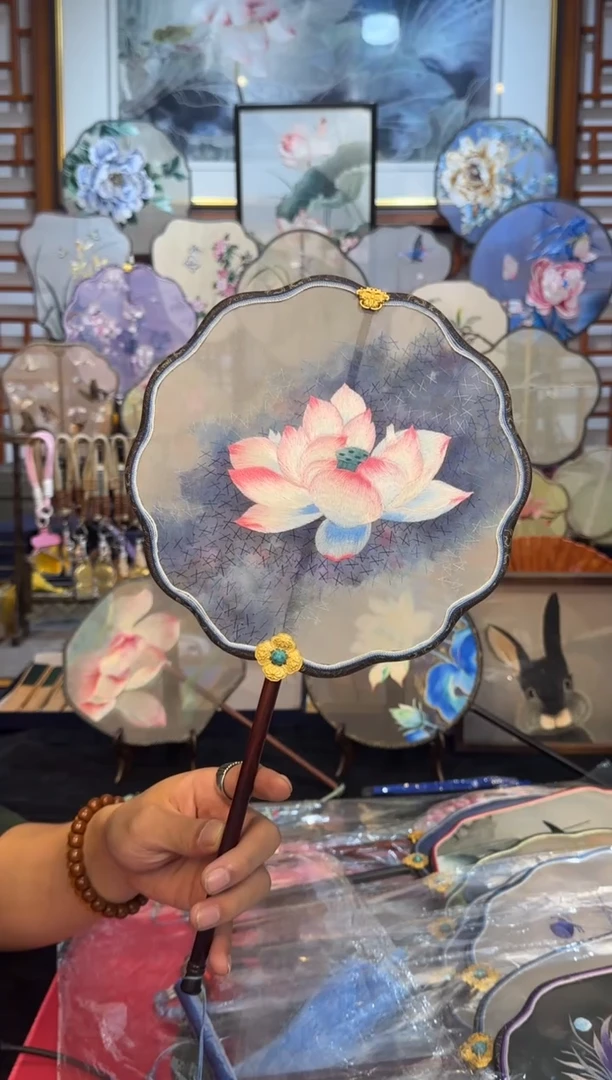 扇子纯手工苏绣团扇
