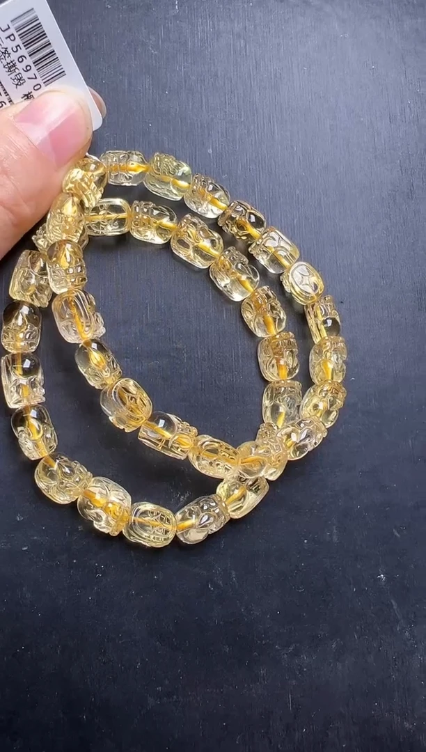 未镶嵌手串水晶黄水晶貔貅手串    19-22g JP56970 多样性发一