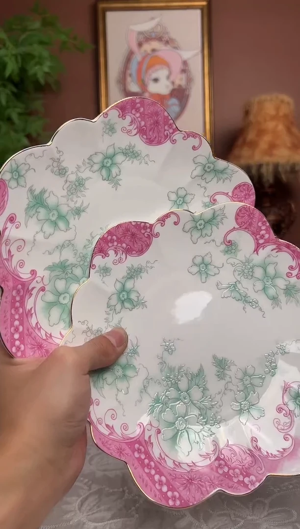 36%以上骨粉骨瓷雅致庄园9英寸深盘2个