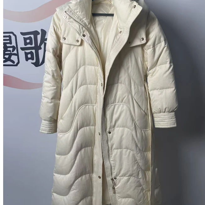 新款孤品鹅绒长款羽绒服V51049