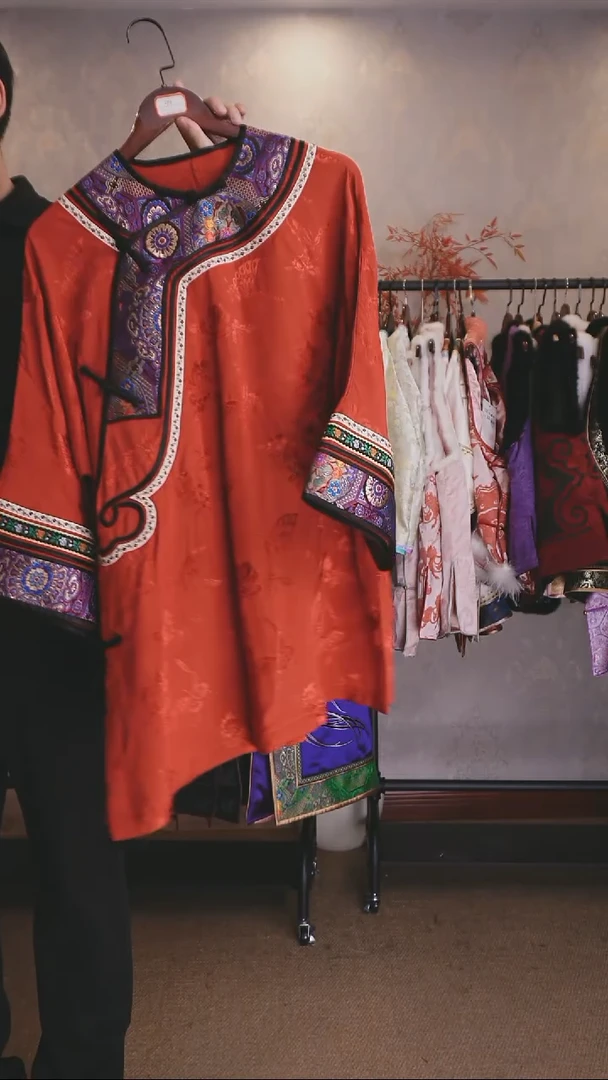 春夏款单层二大杉橘红色