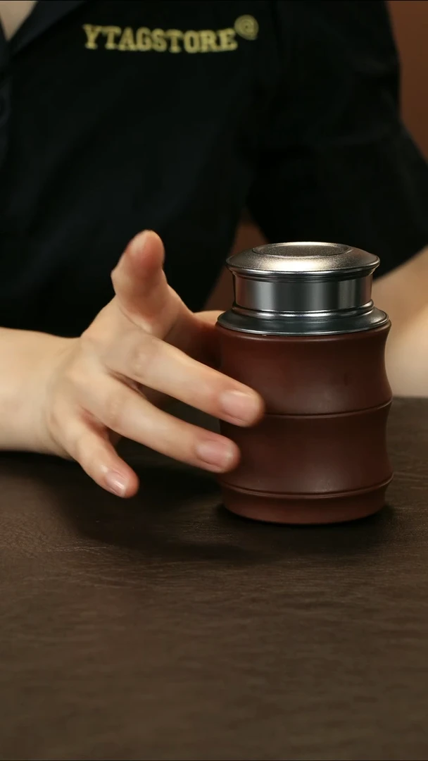 紫砂茶叶罐直播福利紫朱泥茶叶罐
