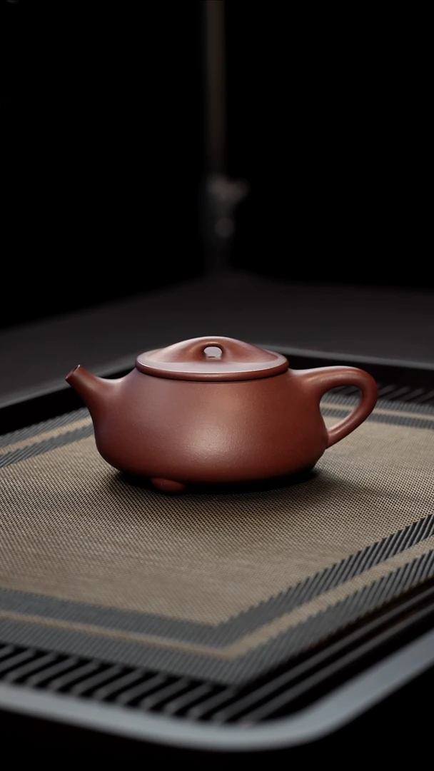 茶壶紫砂半手工紫泥景舟石瓢约300cc