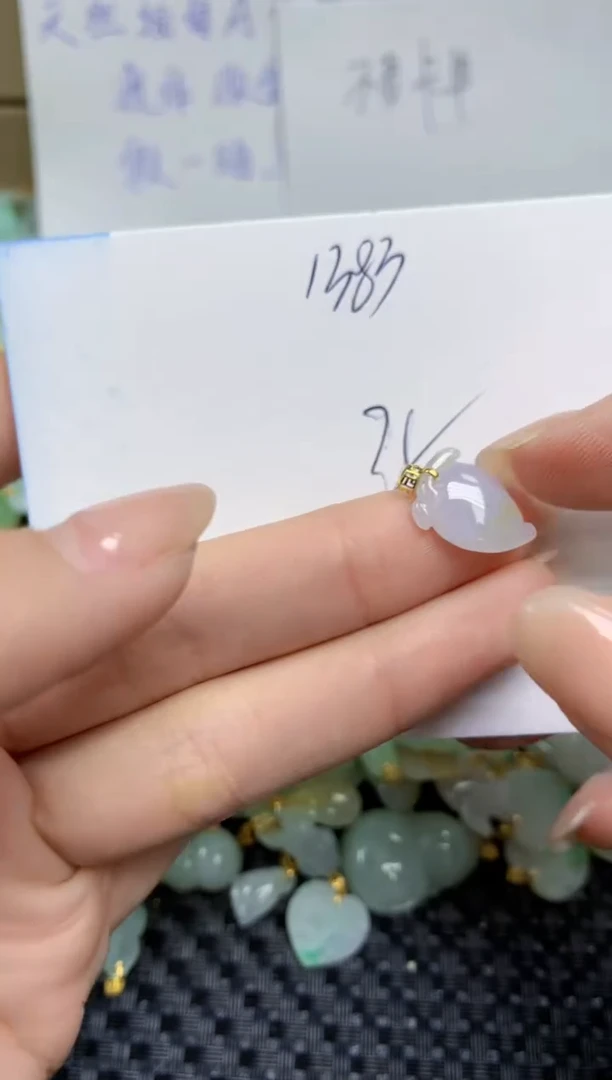 【闪购商品】翡翠颈饰18K金镶嵌天然缅甸A货翡翠