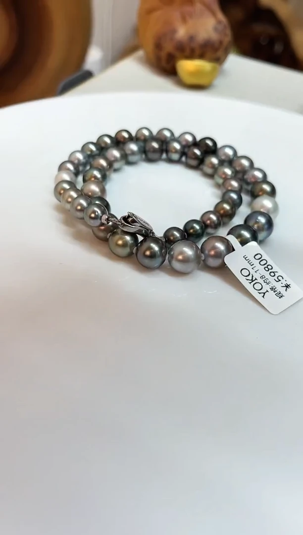 银S925镶嵌颈饰海水珍珠8-11mm