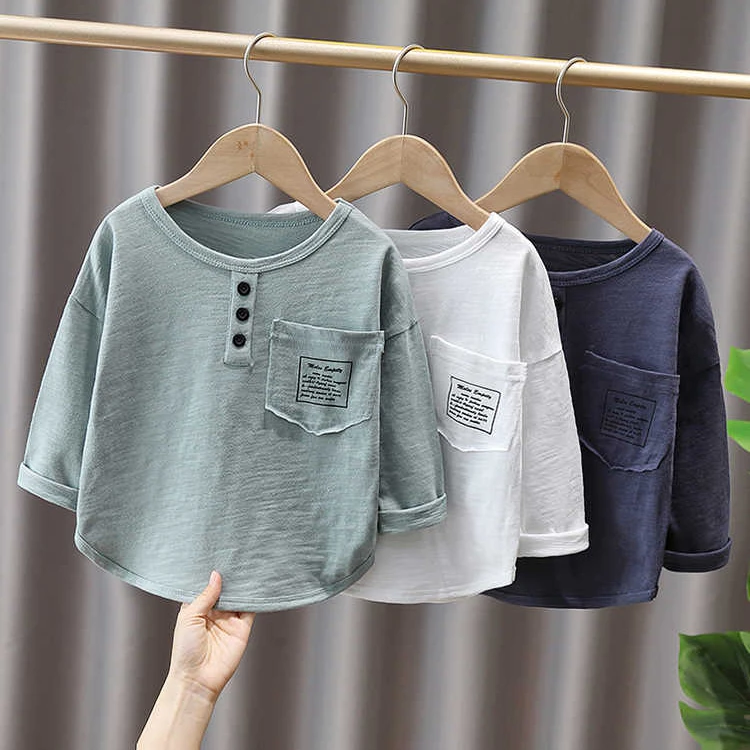 男女童打底衫春秋装新款儿童长袖T恤薄款洋气男女宝宝保暖上衣t恤