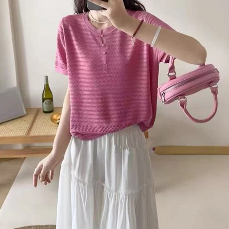 时尚气质女人味显瘦镂空上衣