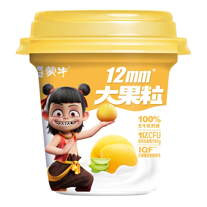 蒙牛大果粒黄桃+芦荟风味发酵乳260g/杯