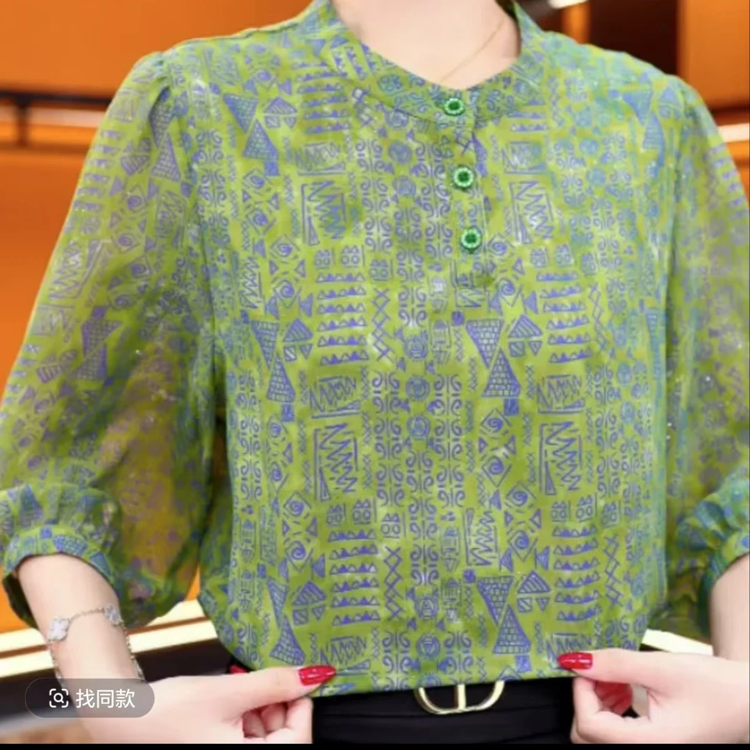 2025新款小衫洋气衣服套头衬衫短袖女上衣打底衫