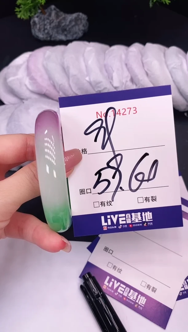 未镶嵌手镯翡翠14273